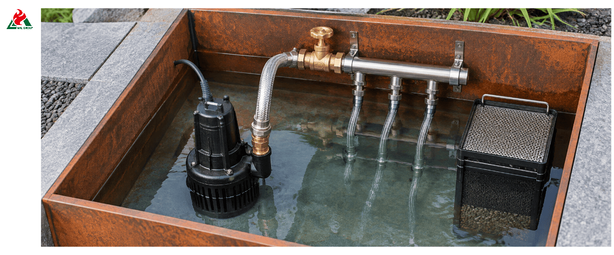 how to choose the pump of Corten water feature